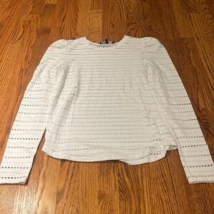 Generation Love Woman’s White Hole Long Sleeve Size S